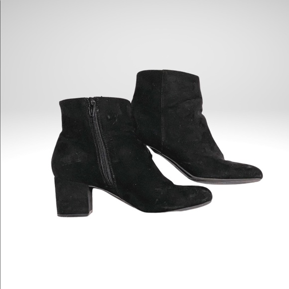 Black Kitten Heel Booties - Picture 1 of 2